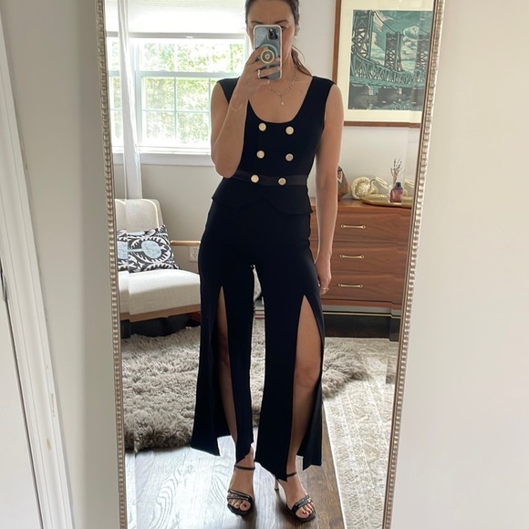 Boston Proper Black Tuxedo Jumpsuit - Picture 2 of 12